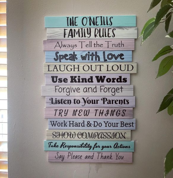 Family Rules - Pastel Wood *HALF PRICE TODAY*